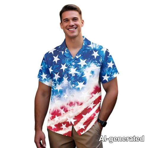 Image of Hawaii Matching Couple Outfits Husband and Wife Clothing Fashionable Mens Casual Shirts Hawaii Dress with Soft Fabric