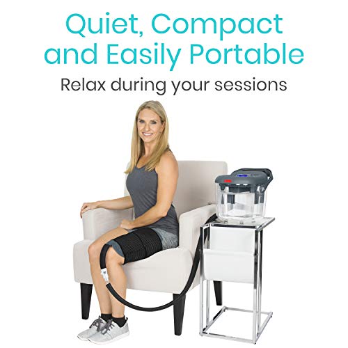 Vive Cold Therapy Machine - Large Ice Cryo Cuff - Flexible Cryotherapy Freeze Kit System Fits Knee, Shoulder, Ankle, Cervical, Back, Leg, Hip And Acl - Wearable Adjustable Wrap Pad - Cooler Pump #TOP7