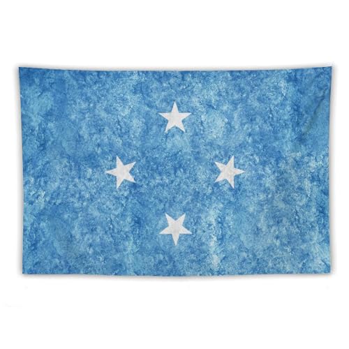 Tapisserie drapeau de Micronésie XingFox 152x229 cm pour déco murale