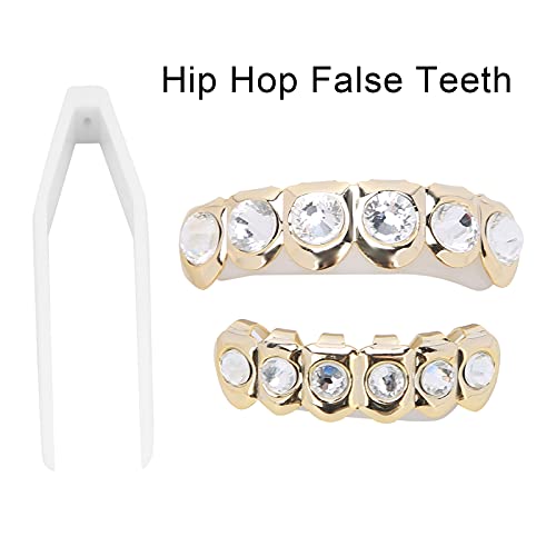 Hip Hop Dentes Falsos, Reutilizável Fácil de Usar Superior Inferior Bracelete Decoração para Festa p