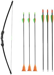 Huntingdoor 45" Archery Youth Bow and Arrow Set 15LBs Takedown Detachable Bow for LH or RH Beginners Bow Set Shooting with 3 Targeting Arrows and 3 Suction Cup Arrows