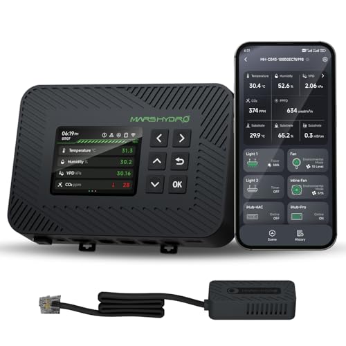 MARS HYDRO iControl für Growbox Komplettset, Intelligente Grow Controller mit Temperatur-, Luftfeuchtigkeits-, VPD-, Timer- und Zyklus-Funktionen.