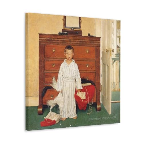 Impression sur toile Norman Rockwell The Discovery déco murale 50x50