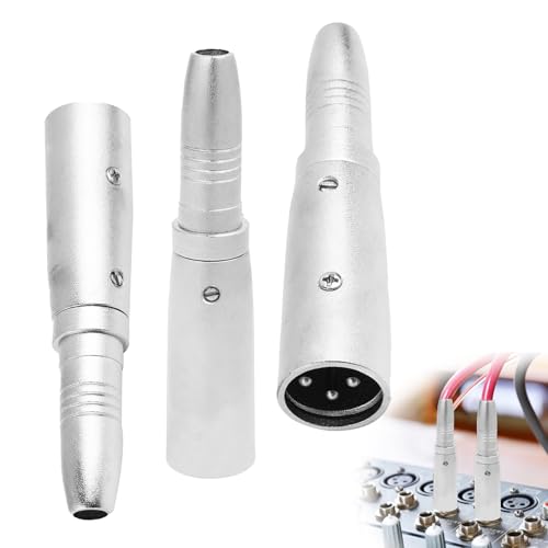 SopwMap 3 adattatori XLR maschio a 1/4 femmina, connettore audio per microfoni
