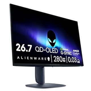 Alienware 27 Monitor Gaming - AW2725D, QHD (2560x1440), 280Hz, QD OLED, 0.03ms, NVIDIA G-SYNC Compatible, AMD FreeSync Premium Pro, HDR True Black 400, USB-C, DisplayPort, 2 HDMI, 3 Anni di Garanzia