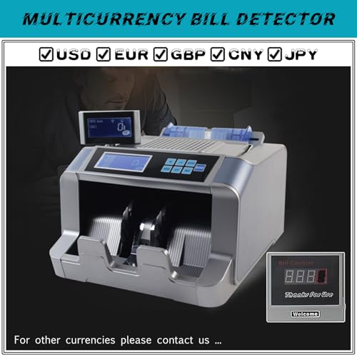 Detector De Falsificação LED Multimoeda, Máquina De Contagem De Notas Estrangeiras, Detecção Dupla U