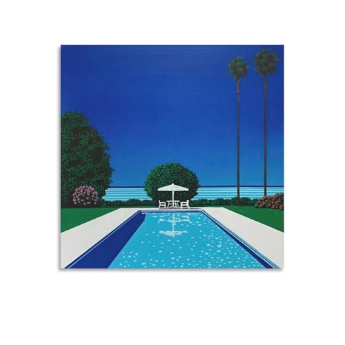 永井博アートイラストポスター (11) 装飾 絵 キャンバス リビングルーム 寝室 印刷 パネル28x28inch(70x70cm)