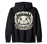 bunny dad holland lop rabbit biker wings, motocicletta retrò felpa con cappuccio