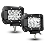 SKYWORLD 4インチ 36W LED スポットライト 狭角 12v/24v 兼用 防水 防塵 防震 取付け自由 省エネルギー バックライト コンボビーム 除雪機 重機 船舶 各種作業車対応