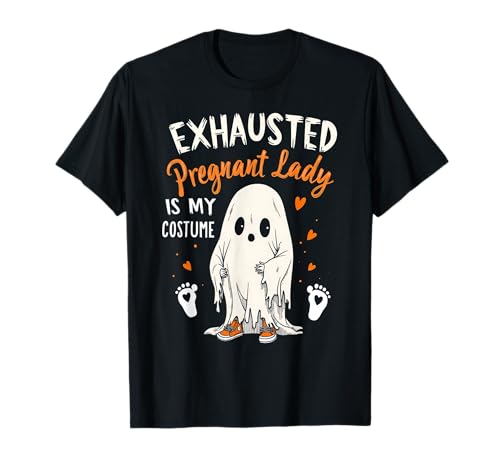 Exhausted Pregnant Lady Costume Tired Pregnancy Halloween T-Shirt