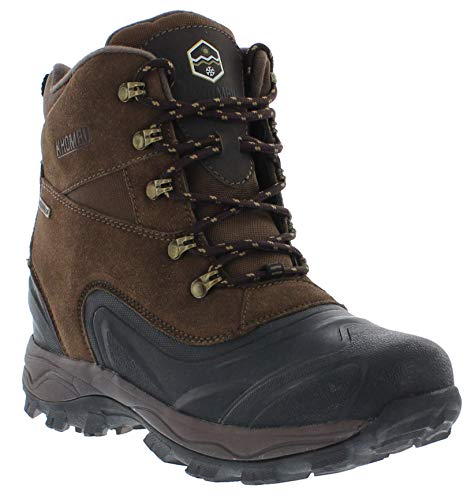 Khombu Men’s Bowman Waterproof Snow Boots, Brown, 10 M US