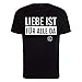 Produktbild Rammstein Herren T-Shirt Liebe ist für alle da schwarz Offizielles Band Merchandise Fan Shirt schwarz mit mehrfarbigem Front Print (M)