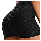 🍑Anti Cellulite High Waist Shorts🍑: aus dem 4-Wege-Stretch-Material und dank der hohen Taille (Bauchkontrolle) Design, diese Yoga-Shorts mit richtigen Kompression kann Ihre muffintop perfekt verstecken. 👍Beste Wahl für Ihr sommer!👍