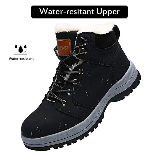 Visionreast Men Winter Snow Boots Insulated Outdoor Hiking Shoes Fur Lined Warm Booties thumb #2