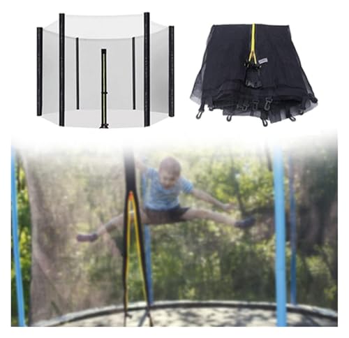 TYDXZNB Trampoline Net Replacement 6ft 8ft 10ft 12ft 13ft 14ft 16ft Netting Fits Most Trampolines Replacement Trampoline Safety Net Enclosure Surround Netting, Net Only(10ft-8 Poles)