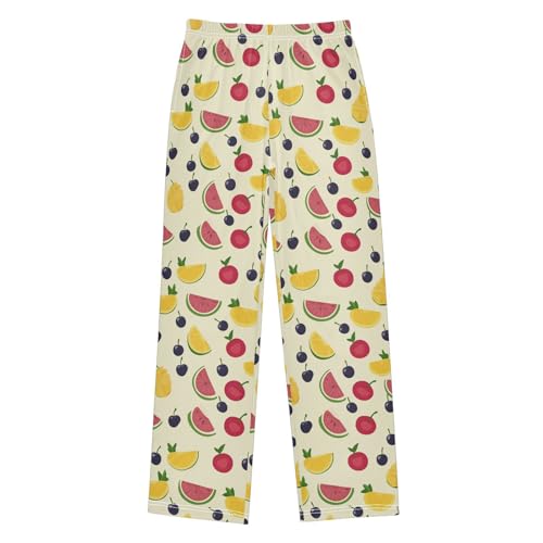 Pajama Bottoms, Pajamas Long Pant Tropical Fruits Lounge Wear Casual Sleep Pants Soft Pjs Sleepwear