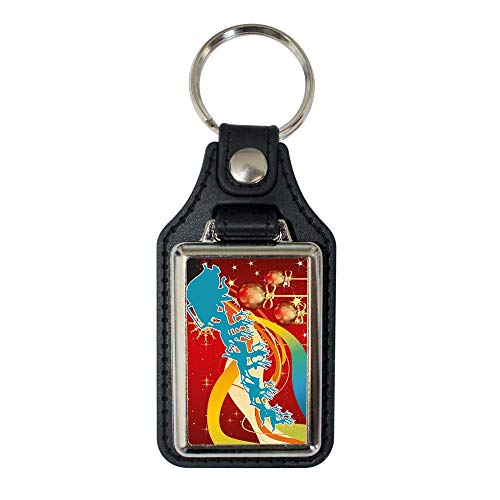 Fan-O-Menal Portachiavi Pelle con Placchetta