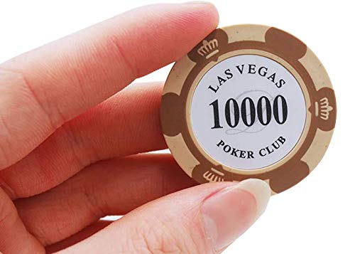 Jiawo Chips，Round Chips,Texas Hold'em, Baccarat, Flush, Casino Clay Denomination Chips.20 Tablets Of 5 Denominations, 100 Tablets In Total #TOP4