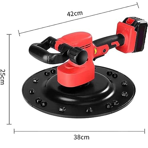 Máquina Suave de Pared sin conexión, 15 Pulgadas de tubería eléctrica con Motor sin Cepillo, Manga Ajustable de 6 velocidades para lápiz de hormigón y Acabado en sequeda, Incluye 1 batería