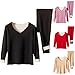 HGps8w Thermal Underwear Sets fo Women Scallop V Neck Fleece Pullover Base Layer Top & Bottom Warm Winter Long Johns
