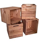 Kistenkolli Altes Land 4er Set Holzkiste Aufbewahrungskiste Schubladenbox passend für alle Kallax...