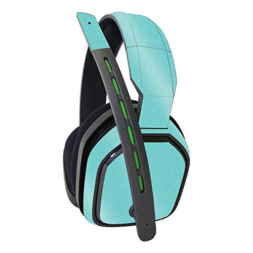 MightySkins Glossy Glitter Skin Compatible with Astro A10 Headset - Solid Turquoise | Protective, Durable High-Gloss Glitter Finish | Easy to Apply and Change Styles | Made in The USA