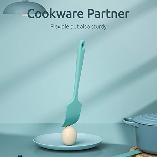 U-Taste Silicone Spatula Set With 600 Degrees Fahrenheit Heat Resistant (Teal/Aqua Sky) #TOP4