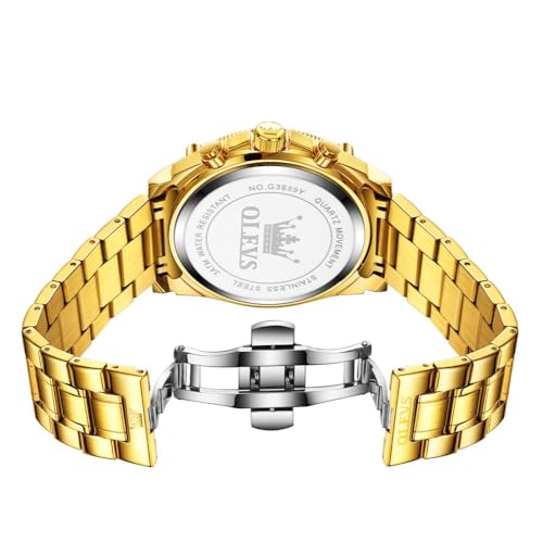 Image of OLEVS Watches for Men Automatic Self Winding Luxury Dress Big Face Tourbillon Skeleton Wrist Watches
