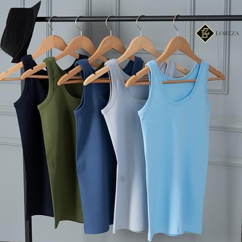 Maillot de corps garçon LOREZA en lot de 5 débardeurs 100% coton sans coutures