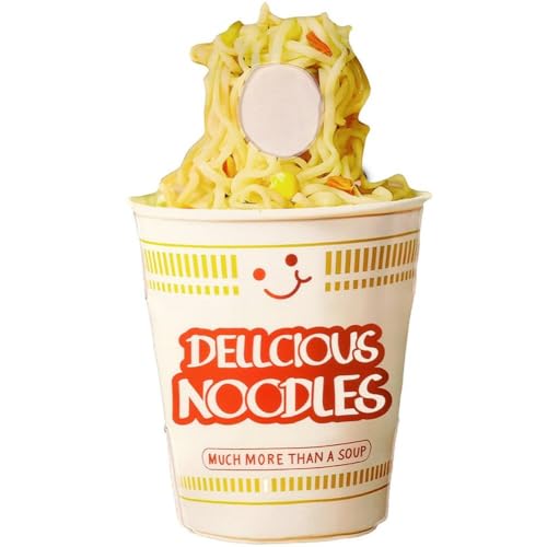 Vobumix Costume Spaghetti Istantanei Costume Ciotola di Spaghetti Costume Fast Food Costume Festa Cosplay per Uomini Adulti E Donne Si Vestono