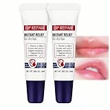 2PCS Lip Repair Balm Ointment, Lip Balm for Dry Cracked Lips, Glossier Lips Balms Set with Protect, Dry Lip-Treatment, Long-Lasting Moisturizer to Soothe & Protect Severely-Dr-y, Chapped, Cracked-Lips