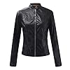 YMADREIG Womens Faux Leather Jackets Cropped PU Mo... #5