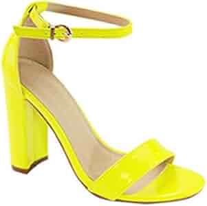 Amazon.com | Yellow Heels - Open Toe