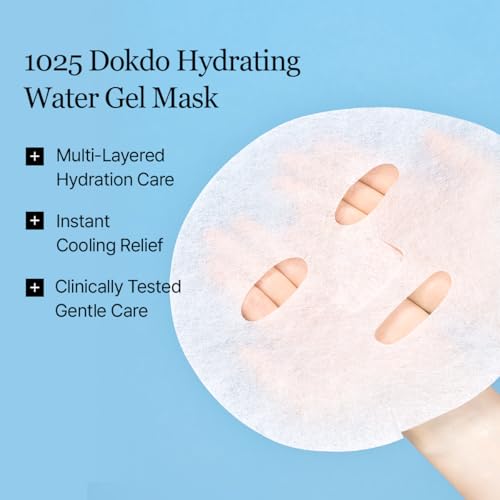 ROUND LAB 1025 Water Gel Hydration Mask(10ea) | Hydration locking, Cooling, Rejuvenating, Easy layering, Unscented for sensitive skin (10ea) - Image 4