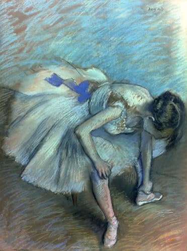 Toile Murale Edgar Degas Danseuse Assise - Impression d'Art Nordique Premium pour Chambre