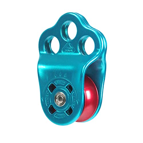 JOTOUCH Climbing Pulley,30KN Three Holes Ball Bearing Single Pulley,Rock Climbing Pulley for 14mm Rope Hauling, Rock Climbing, Rescue Applications, Zipline Sports Etc