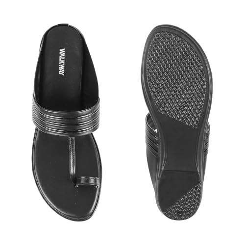 Image of Walkway Women Synthetic Leather Wedge Heel Fashion Sandal