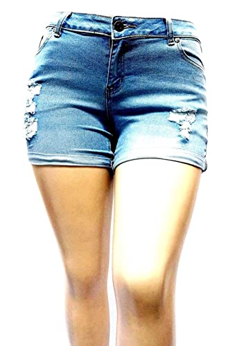 1826 Jeans Jack David Women's Plus Size Capri Bermuda Pull On Short Curvy Denim Jean2