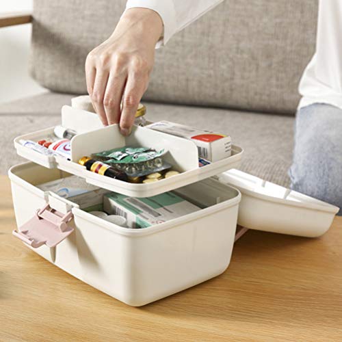 Image of First Aid Kit 2-Layer Box Portable Emergency Box for Home Office