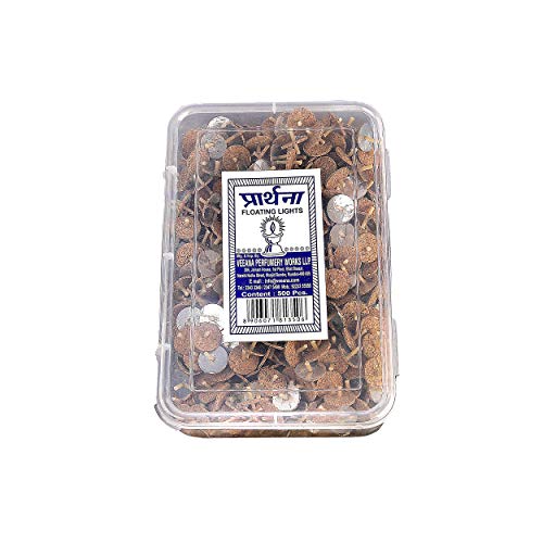 Parsi Vat Floating Oil Wicks (500 Pcs Per Box, Silver) -Set of 2 Pack