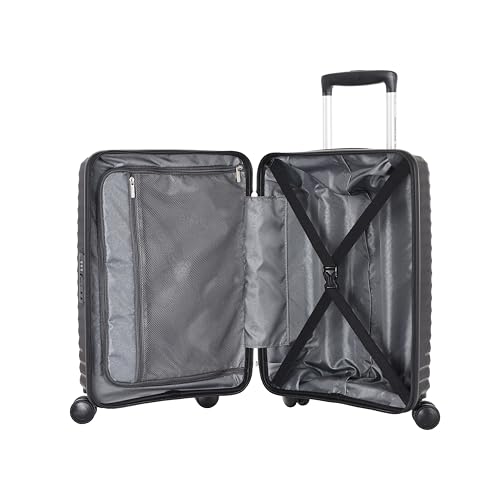 Image of American Tourister Diamo Trolley Bag with Combination Non TSA Lock & 8 Wheels Hard-Sided PC Large Suitcase /Trolley Bag with Double Spinner Wheels /Luggage for Men & Women