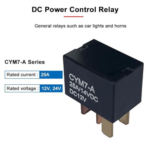 Relais universel CYM7-A 25A : l'interrupteur électrique robuste adapté aux circuits auto 12V 24V. - 2