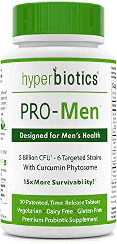 Hyperbiotics Pro Probiotics for Men | Patented Time Release Tablets | Digestive Health, Immune System Support, Urinary, Prostate | Shelf Stable | Vegetarian, Dairy & Gluten Free | 30 Count