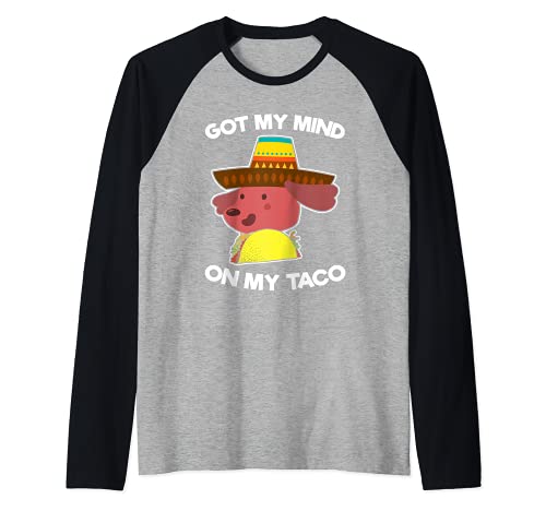 Ho la mente sul mio taco design più divertente Maglia con Maniche Raglan