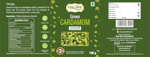 Image of Grevora Premium Kerala Idukki Green Cardamom (Elaichi) 200g | Large 8+ mm Bold Pods | Handpicked, Naturally Aromatic & Premium Quality Spice | Fresh Whole Elaichi for Tea, Sweets, Desserts & Indian Cooking