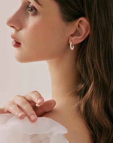 14K Gold-plated Cubic Zirconia Women's Earrings | Elegant Cubic Zirconia Gemstone Earrings with Inner Buttons2