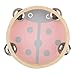 15cm Wood Handheld Tambourine Metal Jingles Hand Held Percussion Drum for Kids Dance Song Gifts(1#)