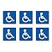 5 Pack of Disabled Logo/Wheelchair Symbol ADA Compliant Handicap Access Accessible 2 x 2 inch Blue Stickers Waterproof Car Parking Vinyl Decals