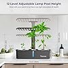 Yoocaa 12-Pod Hydroponics Growing System with LED Grow Light & Automatic Timer, Adjustable Indoor Herb Garden Kit for Home Kitchen (19.4'' Max Height), IGS-61