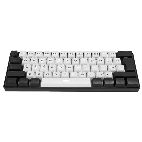 Image of 60% Wired Gaming Keyboard, Mechanical Feeling Mini Gaming Keyboard, RGB Backlit 61 Key Ultra Compact Keyboard, Ergonomic Keyboard for Windows Laptop PC Gamer (White)